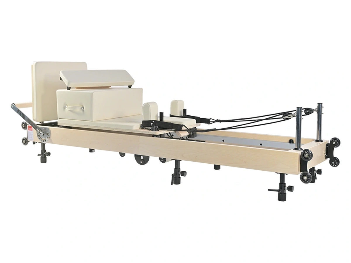 Reformer pliant réglable en érable FLOWA Pilates